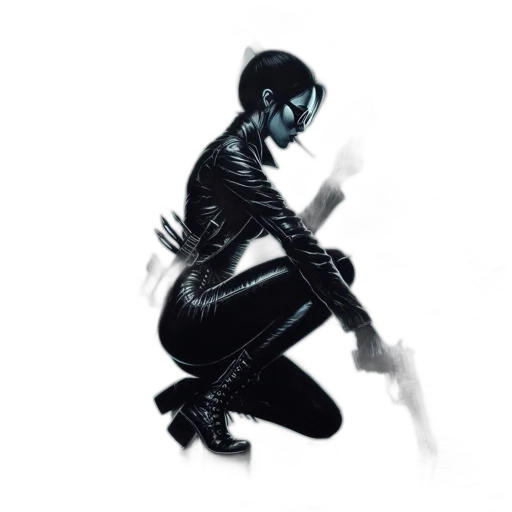 robot, jacket, staff, mask transparent PNG cut-out