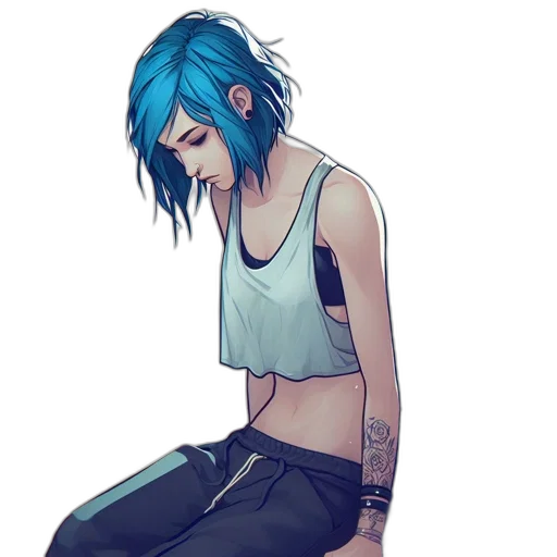 dress, concept art, pixel art, cyberpunk transparent PNG cut-out