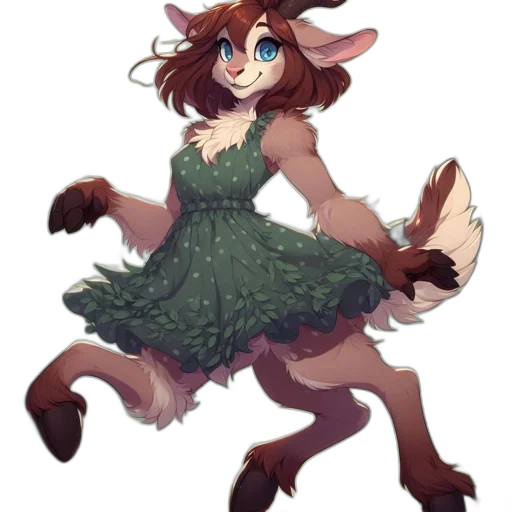 dress, creature, animal, staff transparent PNG cut-out