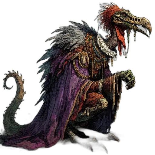 dragon, creature, animal, staff transparent PNG cut-out