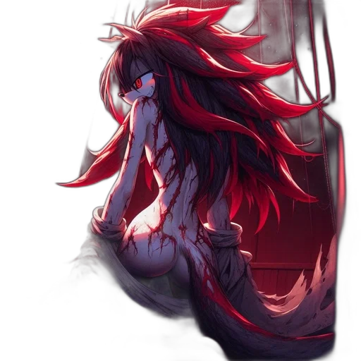 dress, creature, dragon, hair transparent PNG cut-out