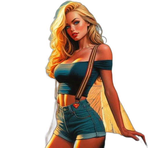dress, comic book art, concept art, cartoon transparent PNG cut-out