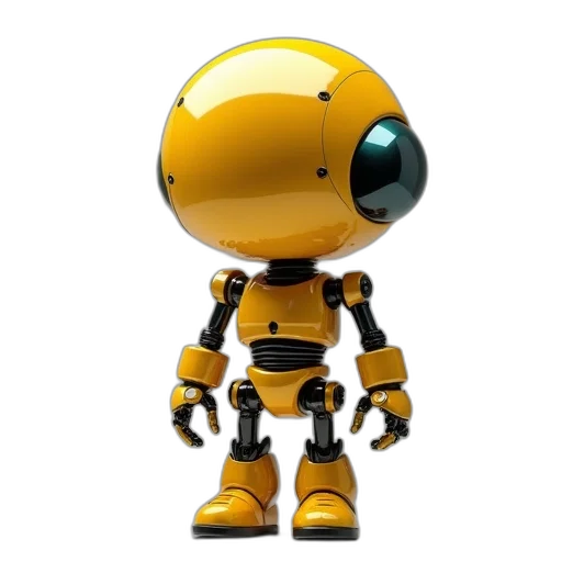 robot, animal, staff, 3d render transparent PNG cut-out