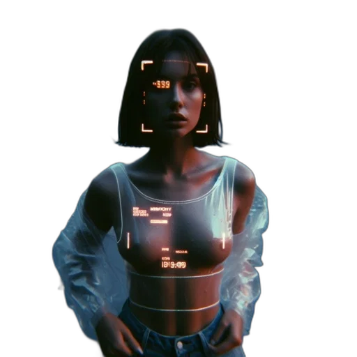 robot, jacket, dress, face transparent PNG cut-out