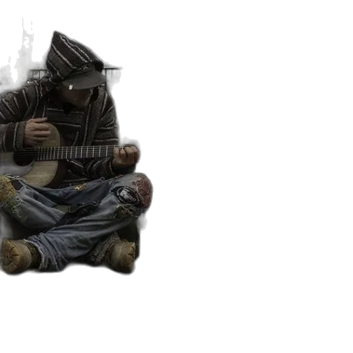 jacket, hat, weapon, staff transparent PNG cut-out