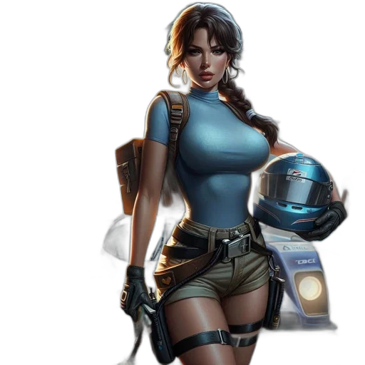 concept art, fantasy art, comic book art, cyberpunk transparent PNG cut-out