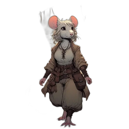 jacket, staff, animal, creature transparent PNG cut-out