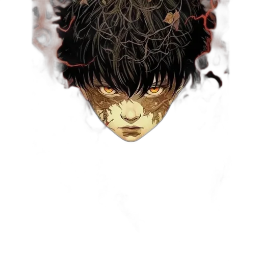 hair, mask, face, crown transparent PNG cut-out