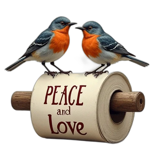 watercan, two, birds, standing transparent PNG cut-out