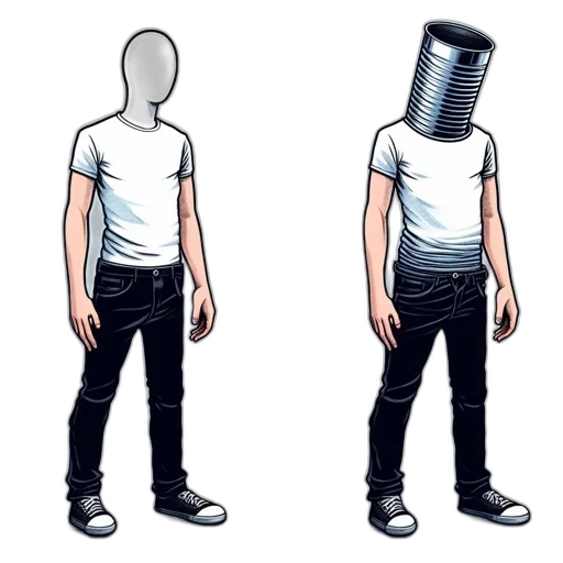 robot, mask, hat, jacket transparent PNG cut-out