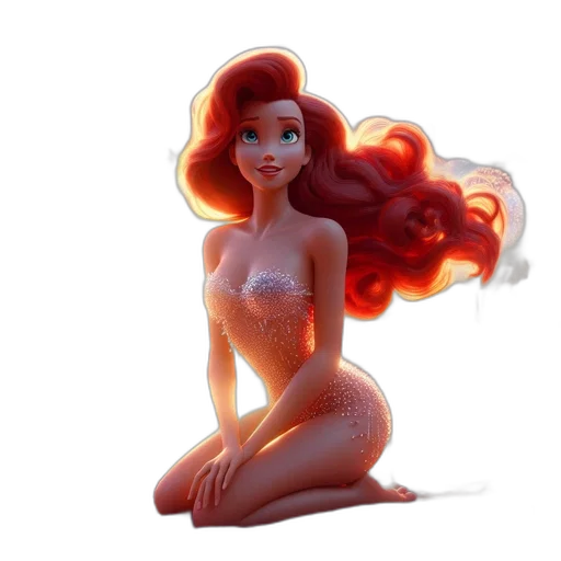 dress, hair, cartoon, concept art transparent PNG cut-out
