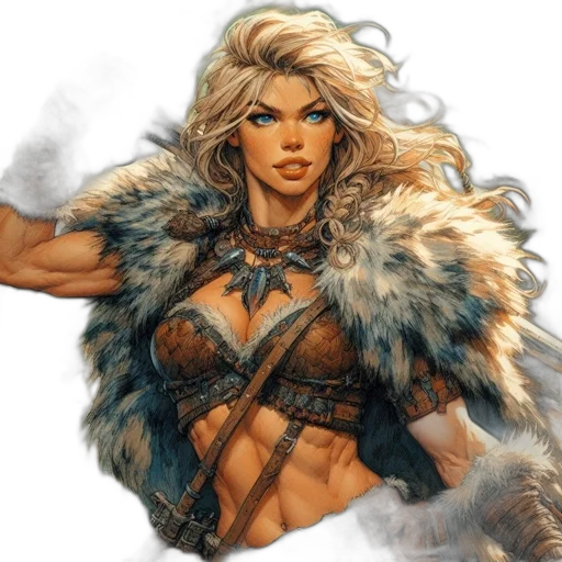 fantasy art, comic book art, concept art, photorealistic transparent PNG cut-out