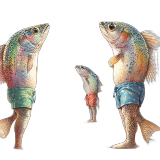 animal, concept art, 3d render, watercolor transparent PNG cut-out