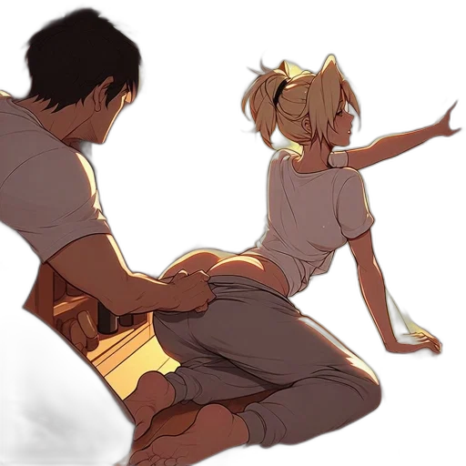 concept art, anime, watercolor, fantasy art transparent PNG cut-out