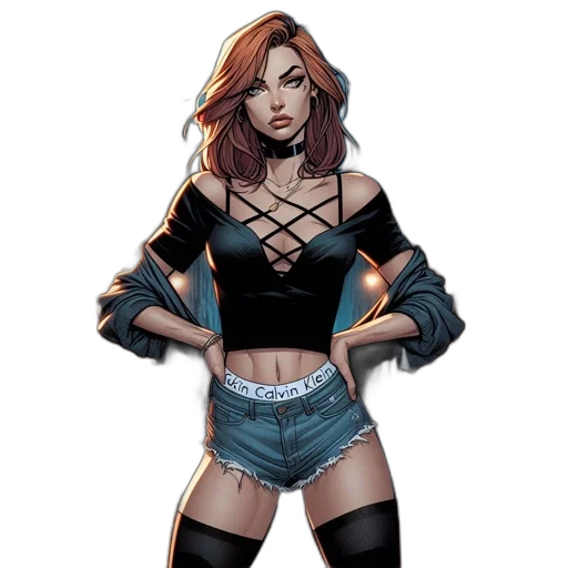 jacket, comic book art, concept art, cartoon transparent PNG cut-out