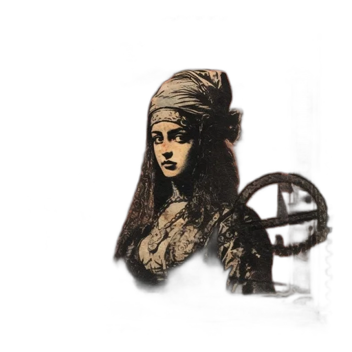 jewelry, hat, mask, staff transparent PNG cut-out