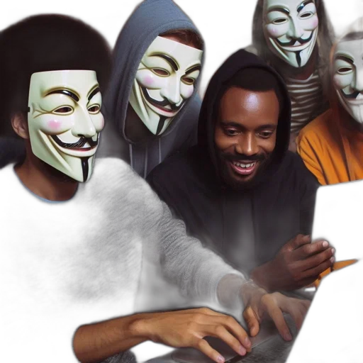 mask, four, people, masks transparent PNG cut-out