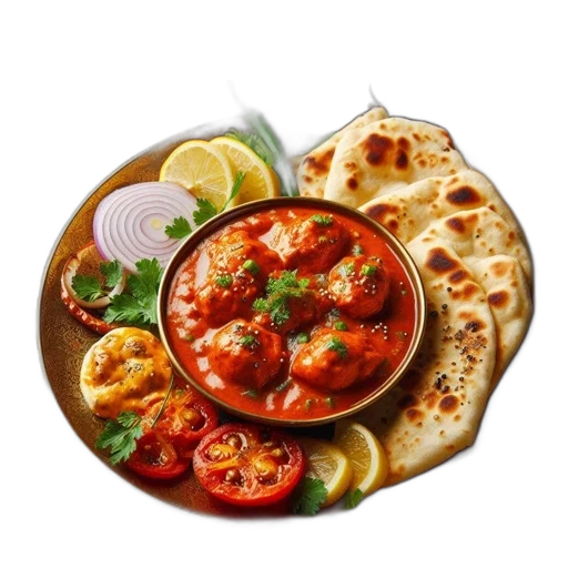 food, photorealistic, 3d render, indian transparent PNG cut-out
