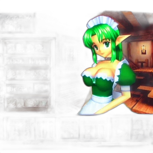 3d render, pixel art, concept art, anime transparent PNG cut-out
