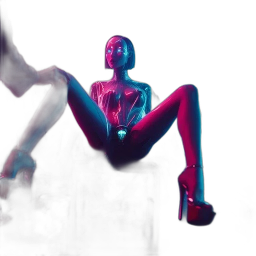robot, concept art, 3d render, photorealistic transparent PNG cut-out