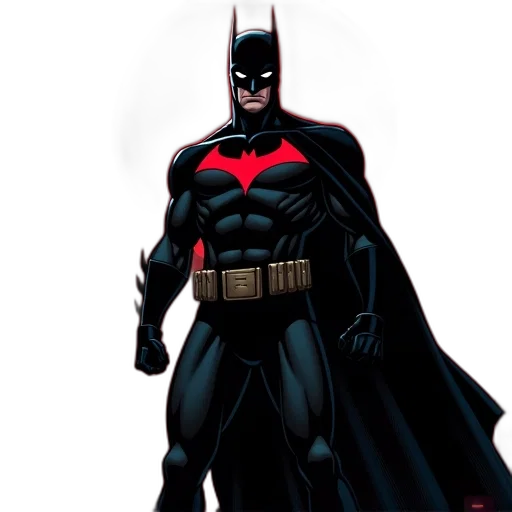 comic book art, concept art, batman, beyond transparent PNG cut-out