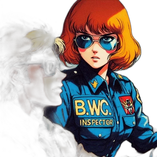 jacket, face, concept art, comic book art transparent PNG cut-out
