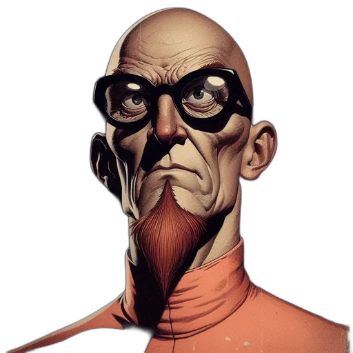 mask, face, staff, comic book art transparent PNG cut-out