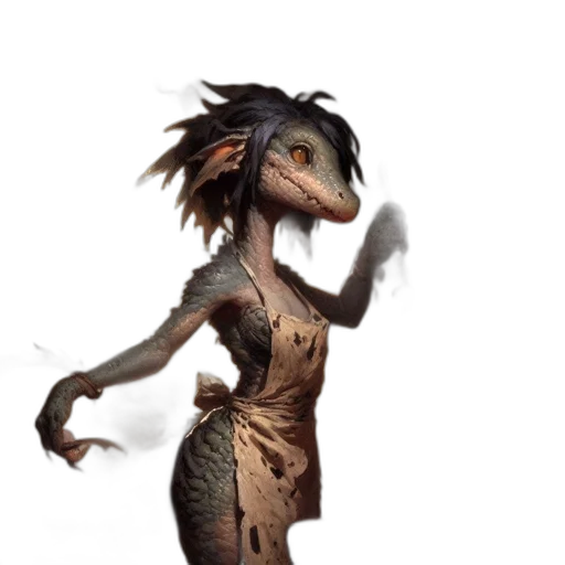 creature, dragon, animal, staff transparent PNG cut-out
