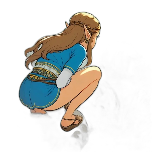 dress, jacket, hair, concept art transparent PNG cut-out