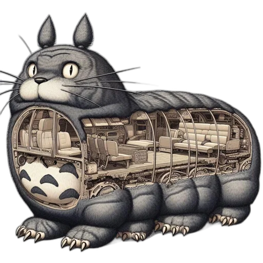animal, car, creature, concept art transparent PNG cut-out