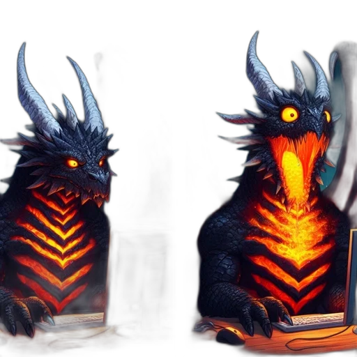 dragon, creature, concept art, fantasy art transparent PNG cut-out