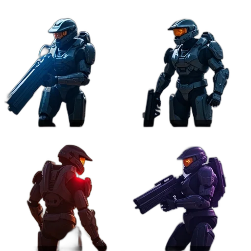 robot, concept art, 3d render, pixel art transparent PNG cut-out