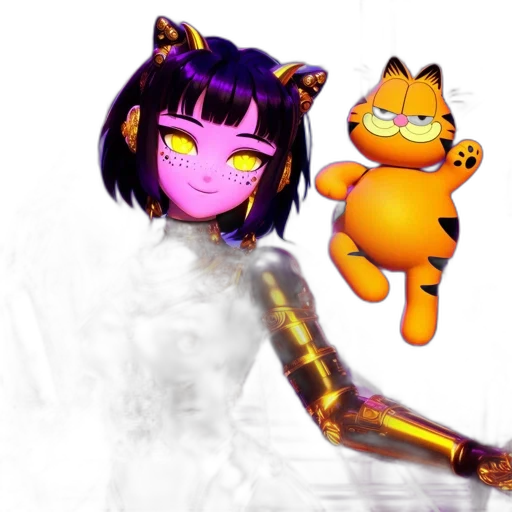 creature, animal, vaporwave, anime transparent PNG cut-out