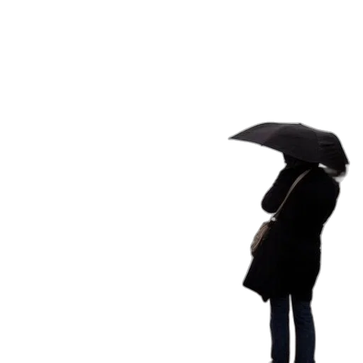 umbrella, jacket, hat, staff transparent PNG cut-out