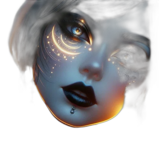 mask, face, creature, staff transparent PNG cut-out