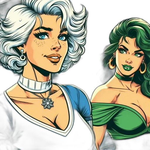 comic book art, concept art, cartoon, fantasy art transparent PNG cut-out