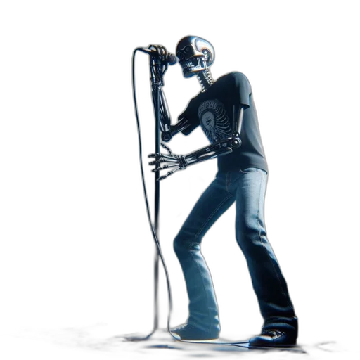 staff, robot, concept art, 3d render transparent PNG cut-out