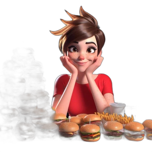 food, 3d render, concept art, photorealistic transparent PNG cut-out