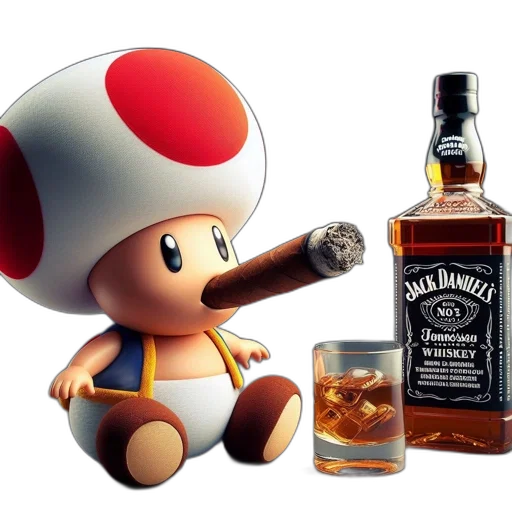 bottle, weapon, hat, 3d render transparent PNG cut-out
