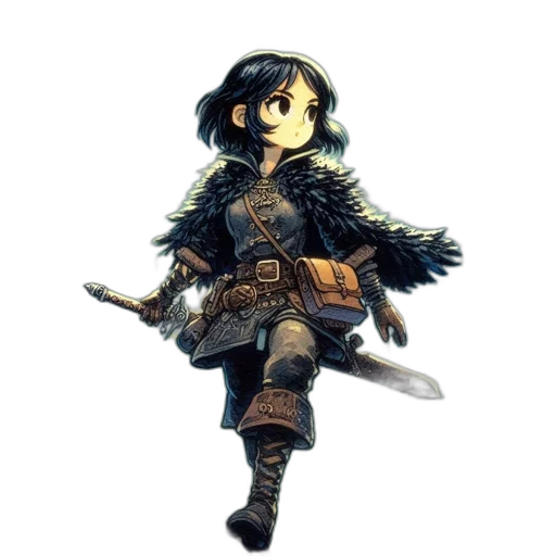 sword, staff, weapon, fantasy art transparent PNG cut-out