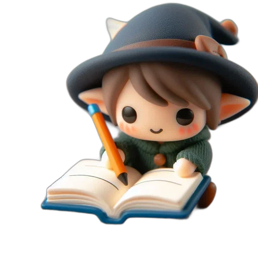 hat, staff, 3d render, concept art transparent PNG cut-out