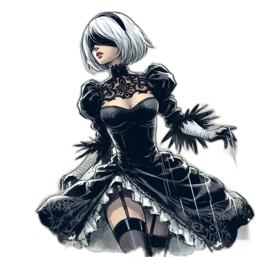 dress, mask, weapon, staff transparent PNG cut-out