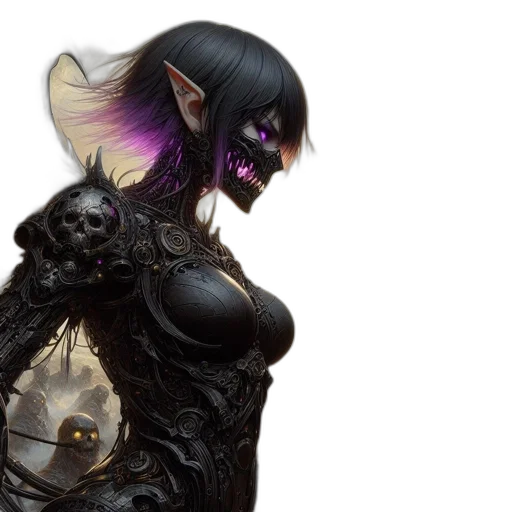 mask, fantasy art, concept art, 3d render transparent PNG cut-out