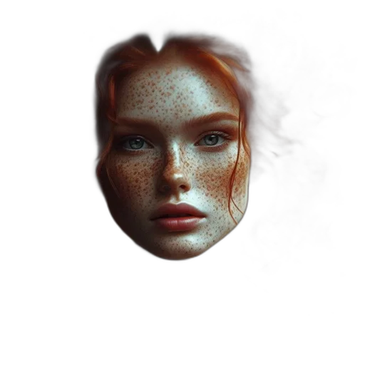 face, mask, hair, crown transparent PNG cut-out