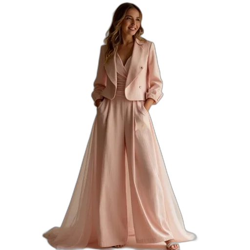dress, pastel, earth tones, golden transparent PNG cut-out