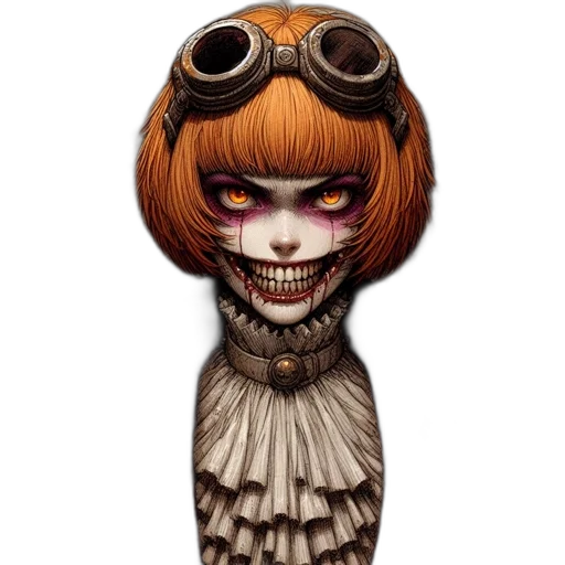 mask, staff, face, creature transparent PNG cut-out