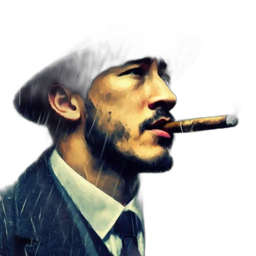 hat, face, staff, photorealistic transparent PNG cut-out