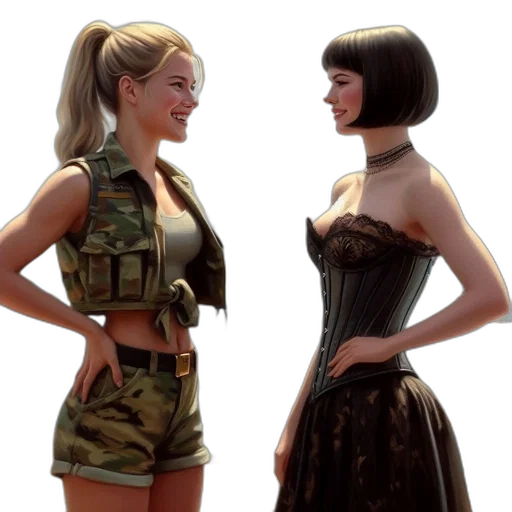 dress, concept art, pixel art, 3d render transparent PNG cut-out