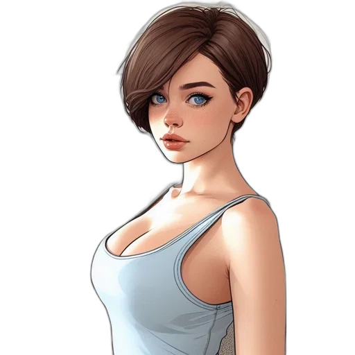 dress, face, staff, jewelry transparent PNG cut-out