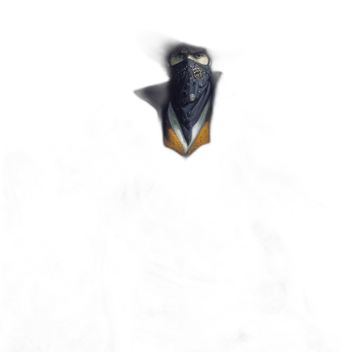 robot, mask, weapon, jacket transparent PNG cut-out